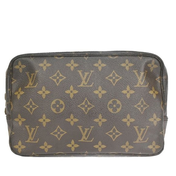 Auth LOUIS VUITTON Trousse Toilette 23 Clutch Hand Bag Monogram Brown - Picture 6 of 16